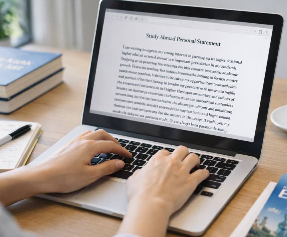 Sinh viên viết bài luận học bổng